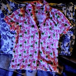 Roller rabbit -pink Leo the lion -size small apple and shorts set - sold out